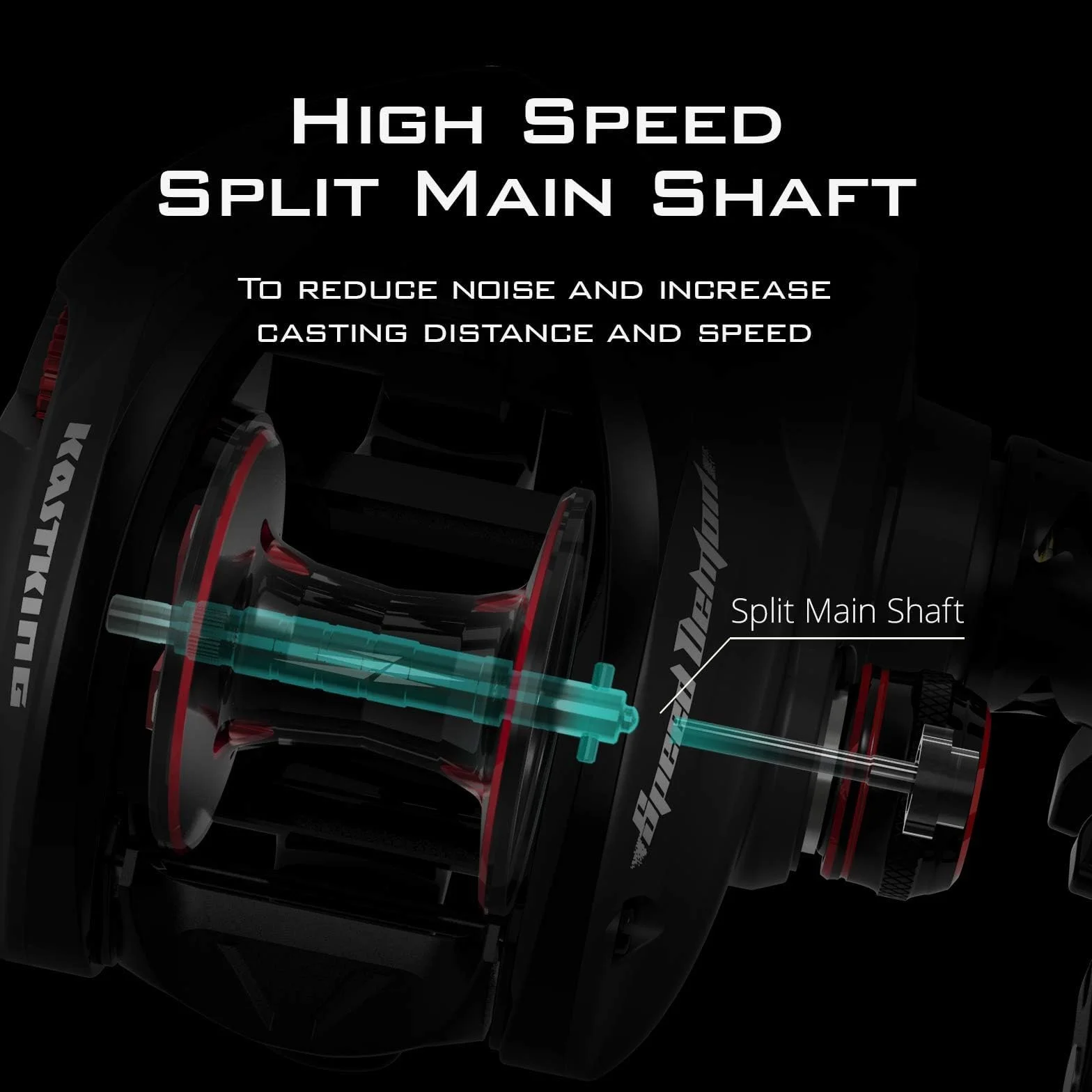 Speed Demon Elite Baitcasting Fishing Reels, Saltwater & Freshwater | Max Drag: 18 lb, 10+1 BB, 6.9 oz, Lightweight Aluminum Frame, Magnetic Brake, World's Fastest 10.5:1 Gear Ratio