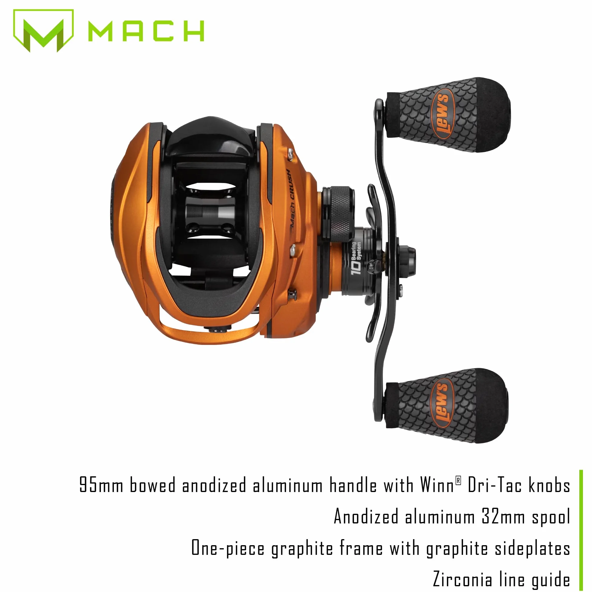 Mach Crush SLP Series 7.5:1 Baitcast Reel Left Hand