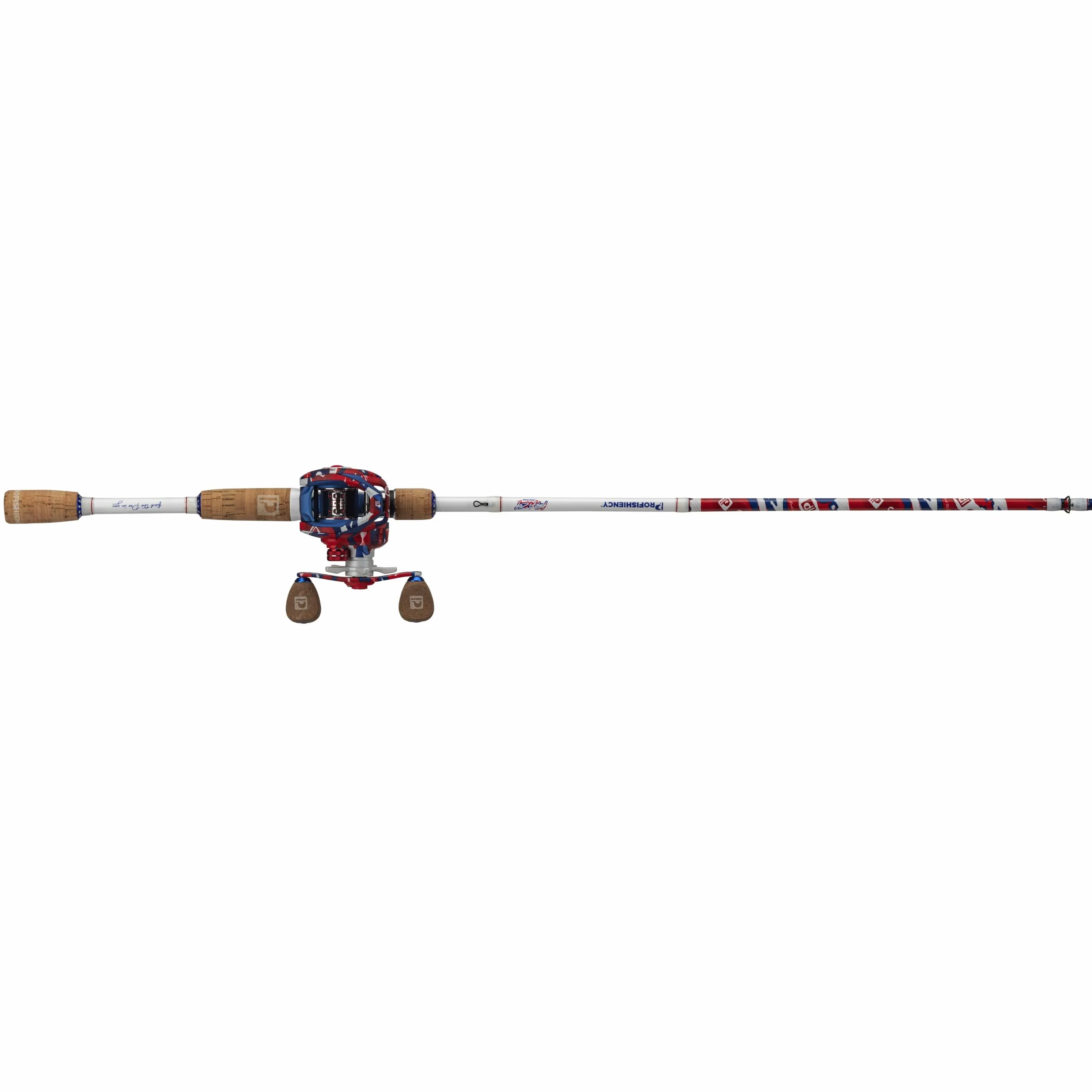 Krazy Americana Baitcast Combo with 7' 1pc Medium Heavy IM7 Graphite Rod and Cork Grips