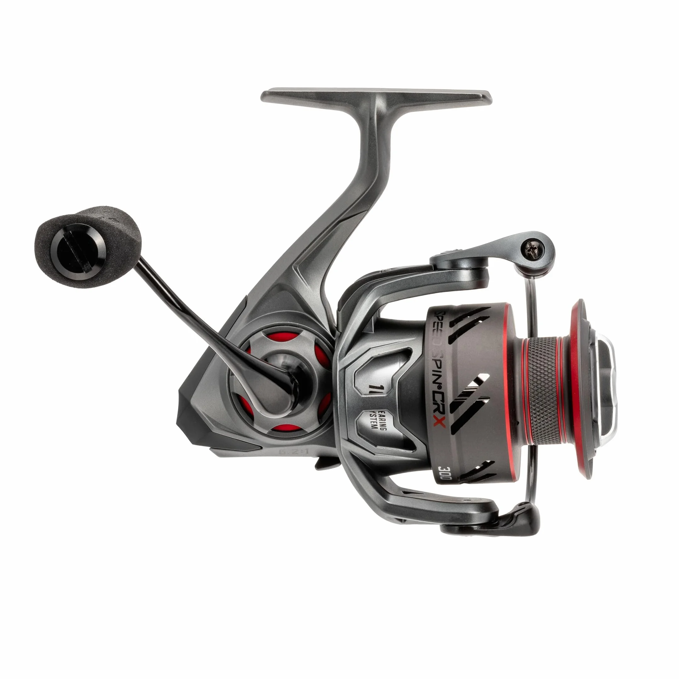 Speed Spin CRX Spinning Fishing Reel, Graphite Frame and Sideplate, Solid Brass Speed Gears