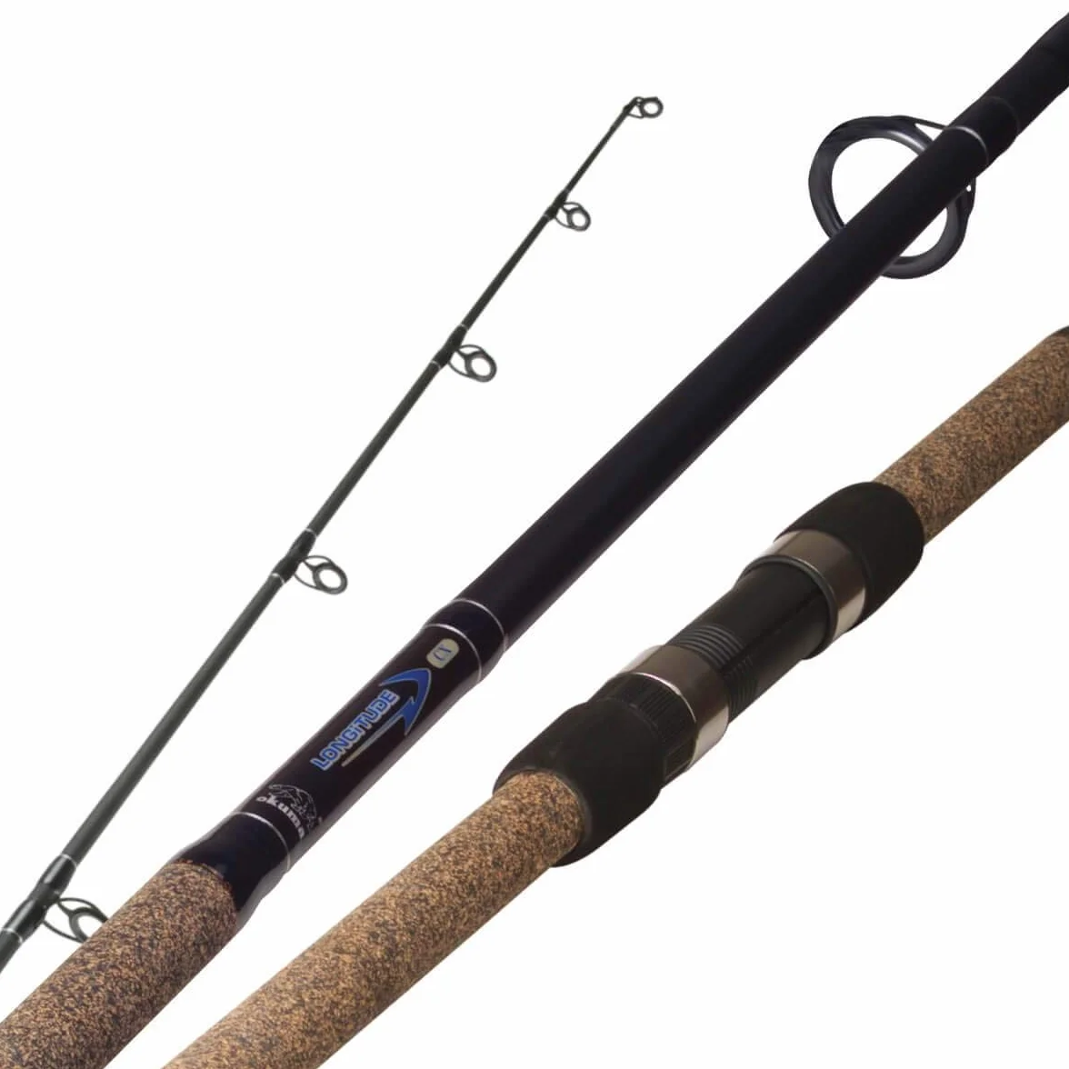 Longitude Surf Graphite Rods (Large, Black/Blue/Silver)