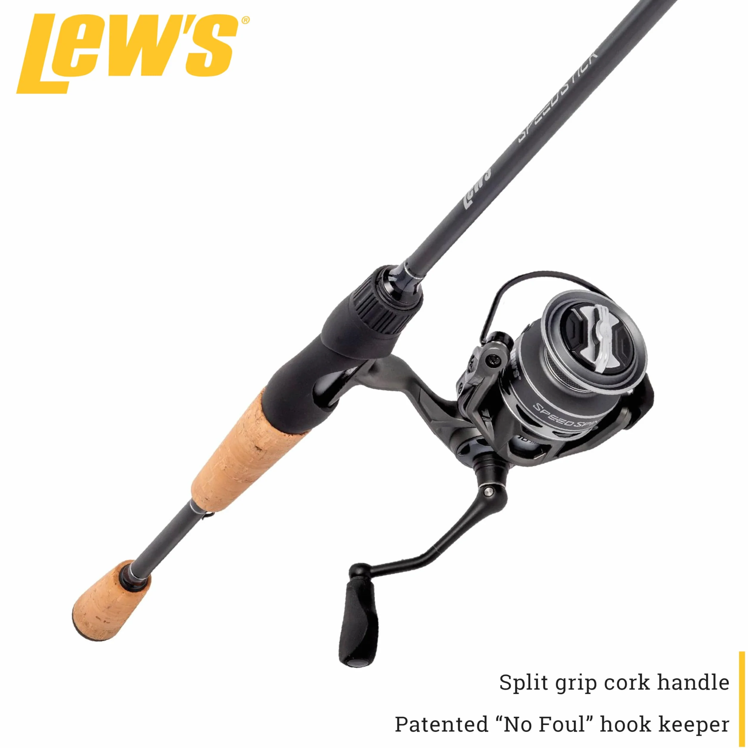Speed Spin Spinning Reel and Fishing Rod Combo, HM30 Graphite Rod, 9+1 Bearings, Speed Gears