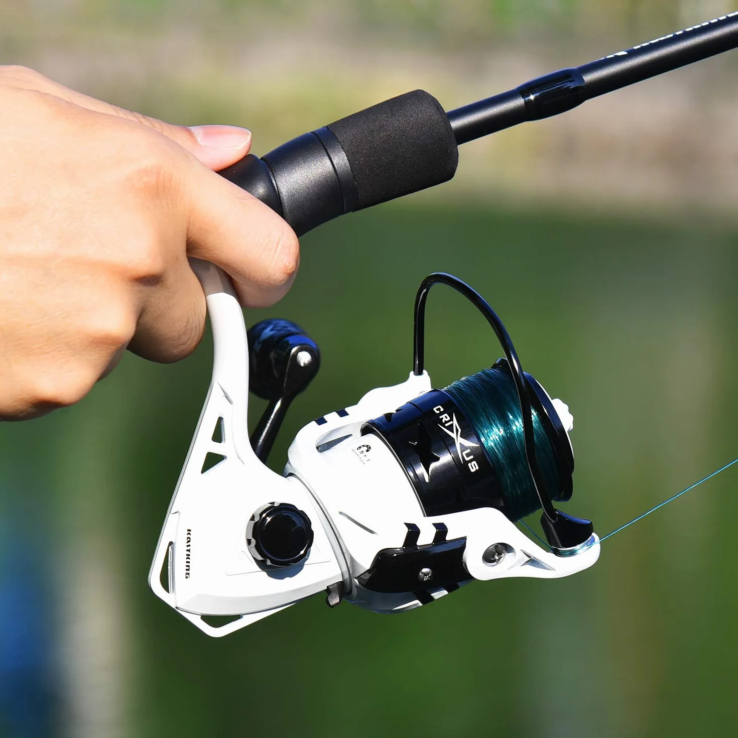 Crixus Baitcaster & Spinning Fishing Rod and Reel Combo | IM6 Blank, Zirconium Oxide Guide Rings, SuperPolymer Handle, Lightweight Reel, Aluminum Spool, High Performance