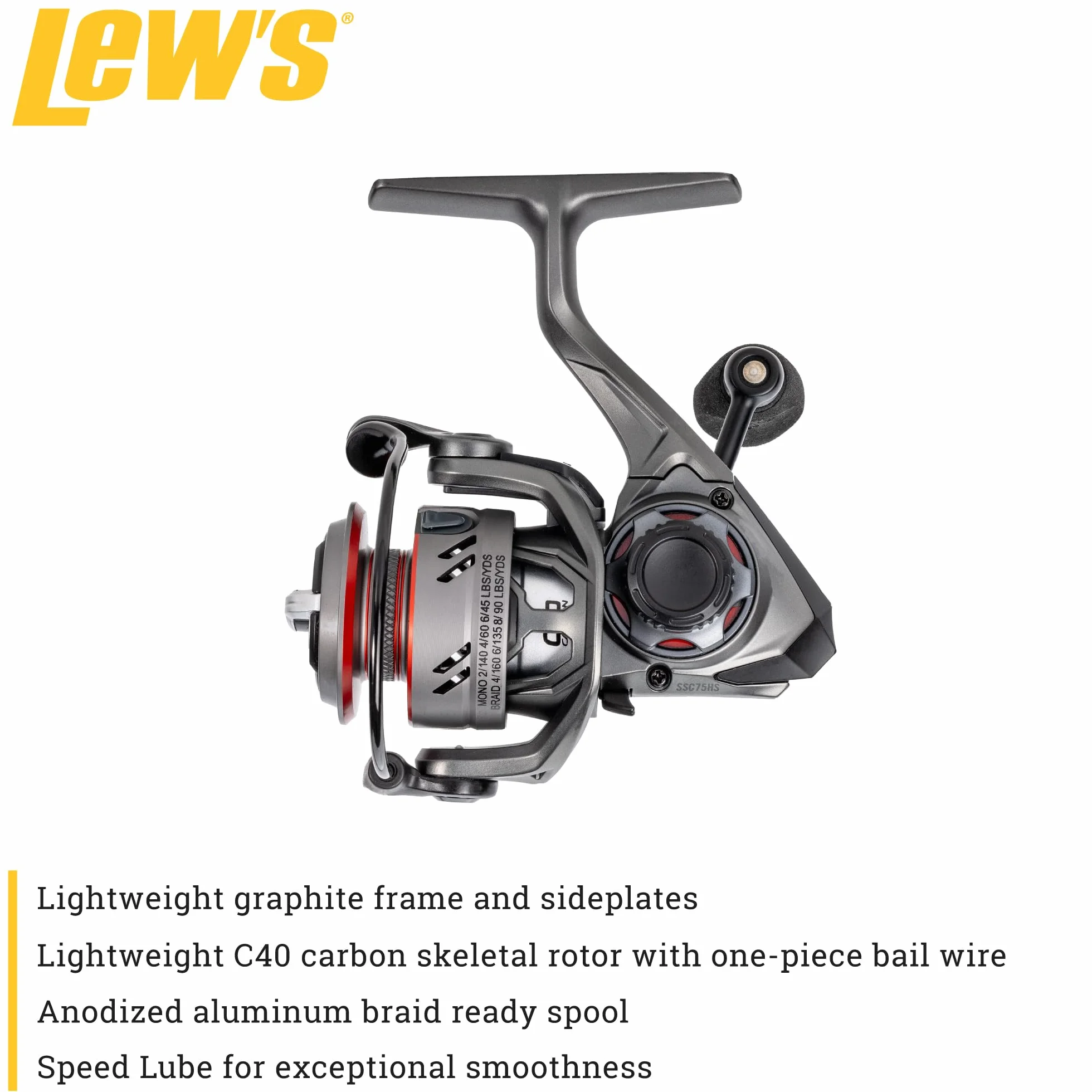 Speed Spin CRX Spinning Fishing Reel, 8+1 Bearings, Graphite Frame and Sideplate, Solid Brass Speed Gears, Speed Lube, Multi-Disc Drag