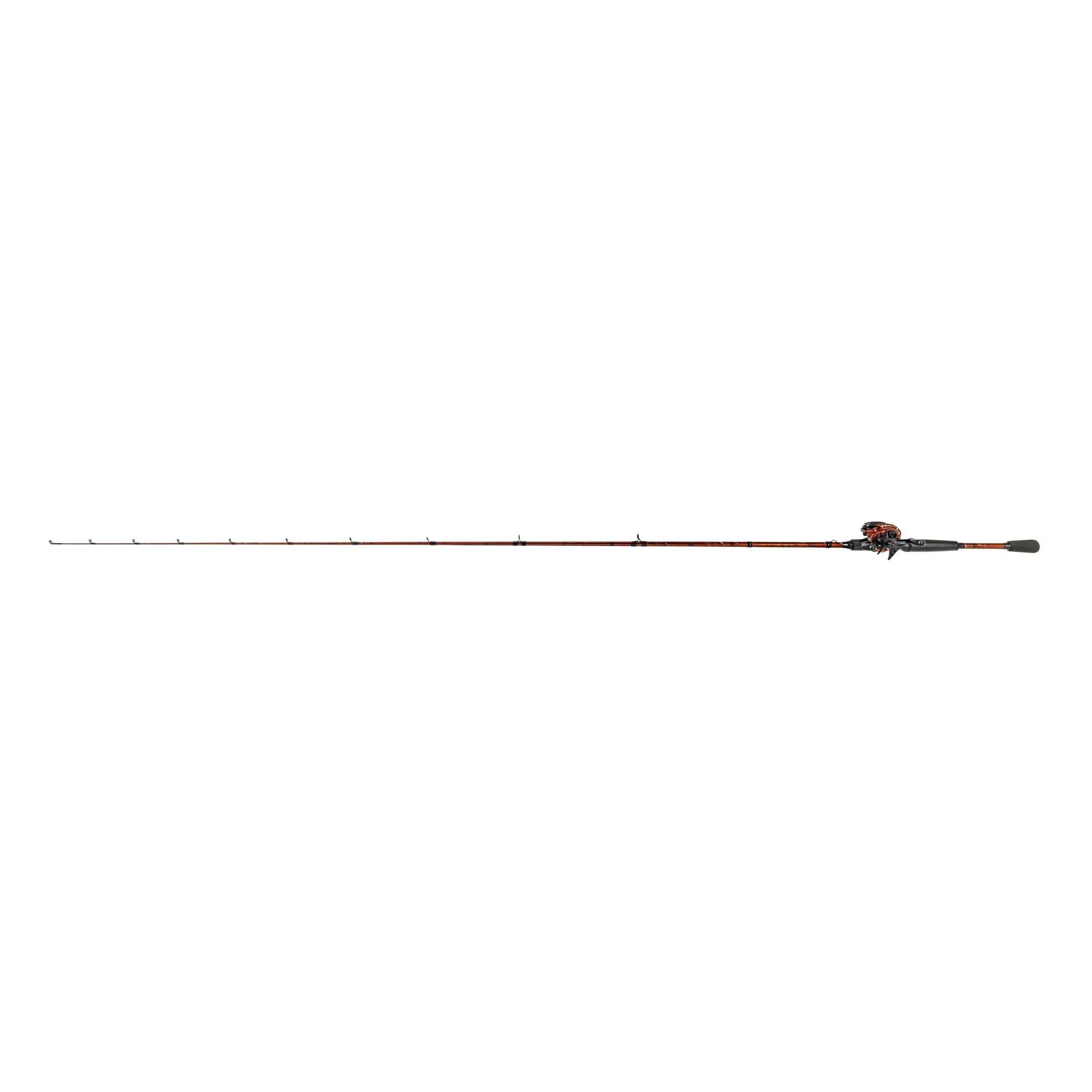 MACH Smash Baitcast Reel & Fishing Rod Combo, 7-Foot 3-Inch, 1-Piece Rod, LH Retrieve Reel