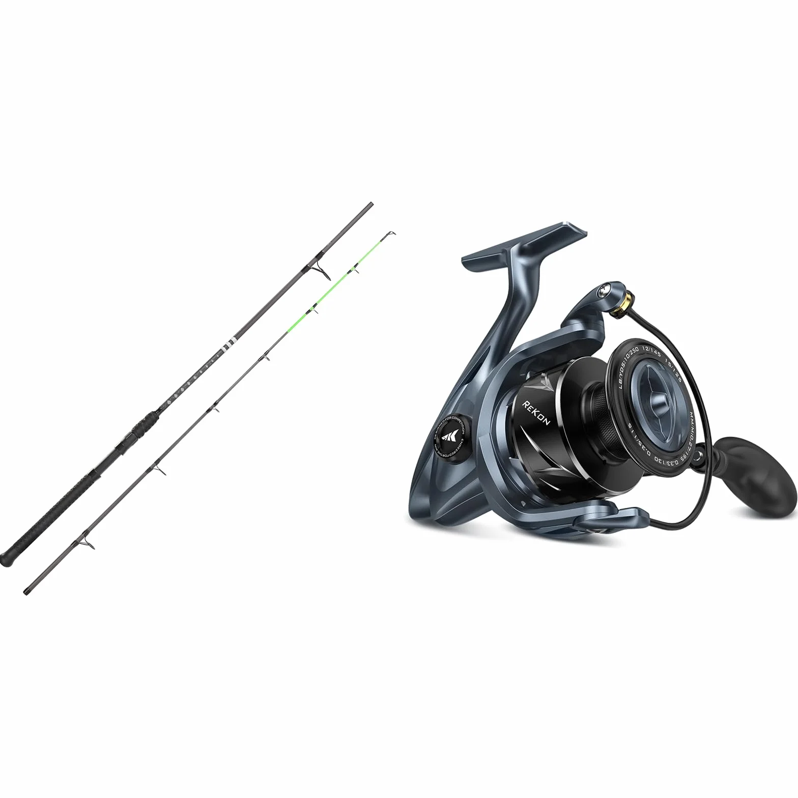 Kong Saltwater & Freshwater Fishing Rod, ReKon Saltwater Spinning Reel Size 8000
