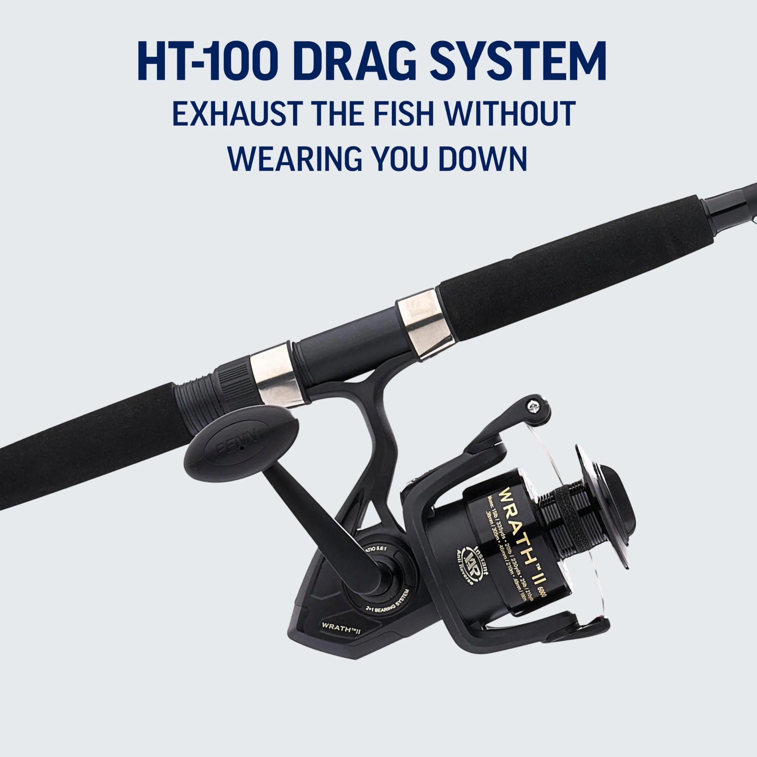 Wrath II Spinning Reel and Fishing Rod Combo