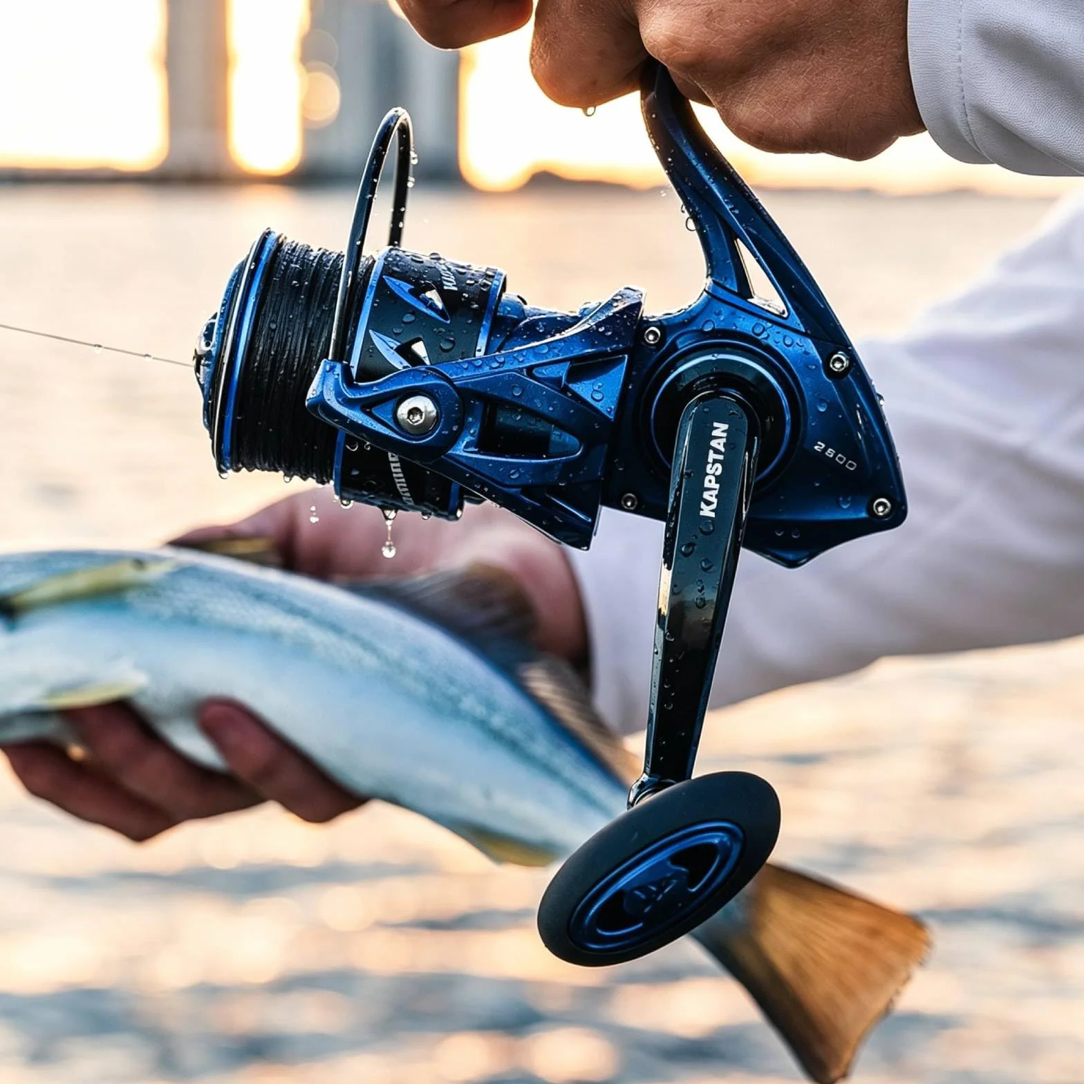 Saltwater Spinning Fishing Reels | Max Drag: 55 lb, Aluminum Frame, IPX6 Waterproof, Corrosion-Resistant Bearing System, Big Game, For Saltwater