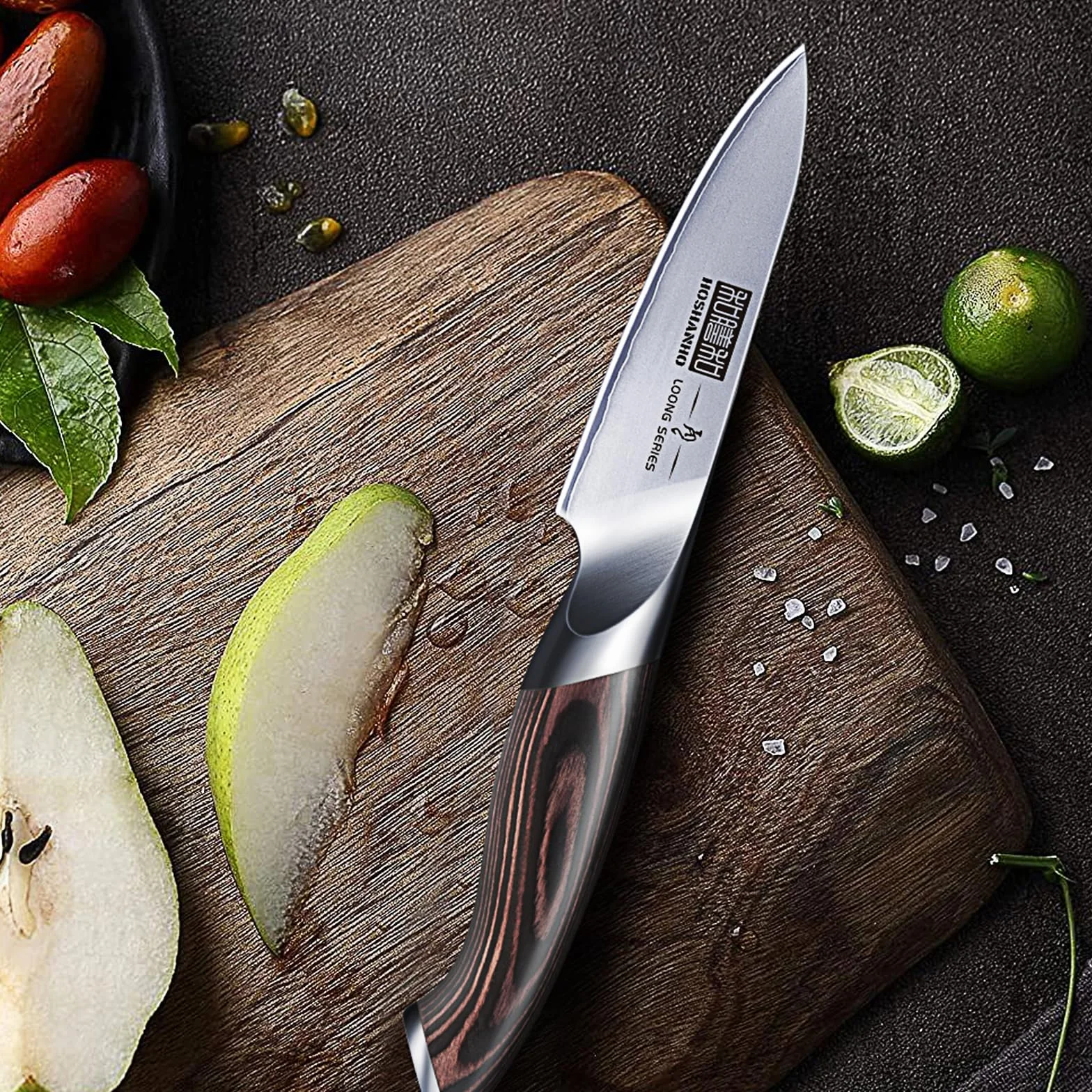 3.75 inch Paring Knife, Ultra Sharp Japanese Kitchen Fruit Knife | Professional Japanese High Carbon Stainless Steel Small Kitchen Knives with Ergonomic Handle