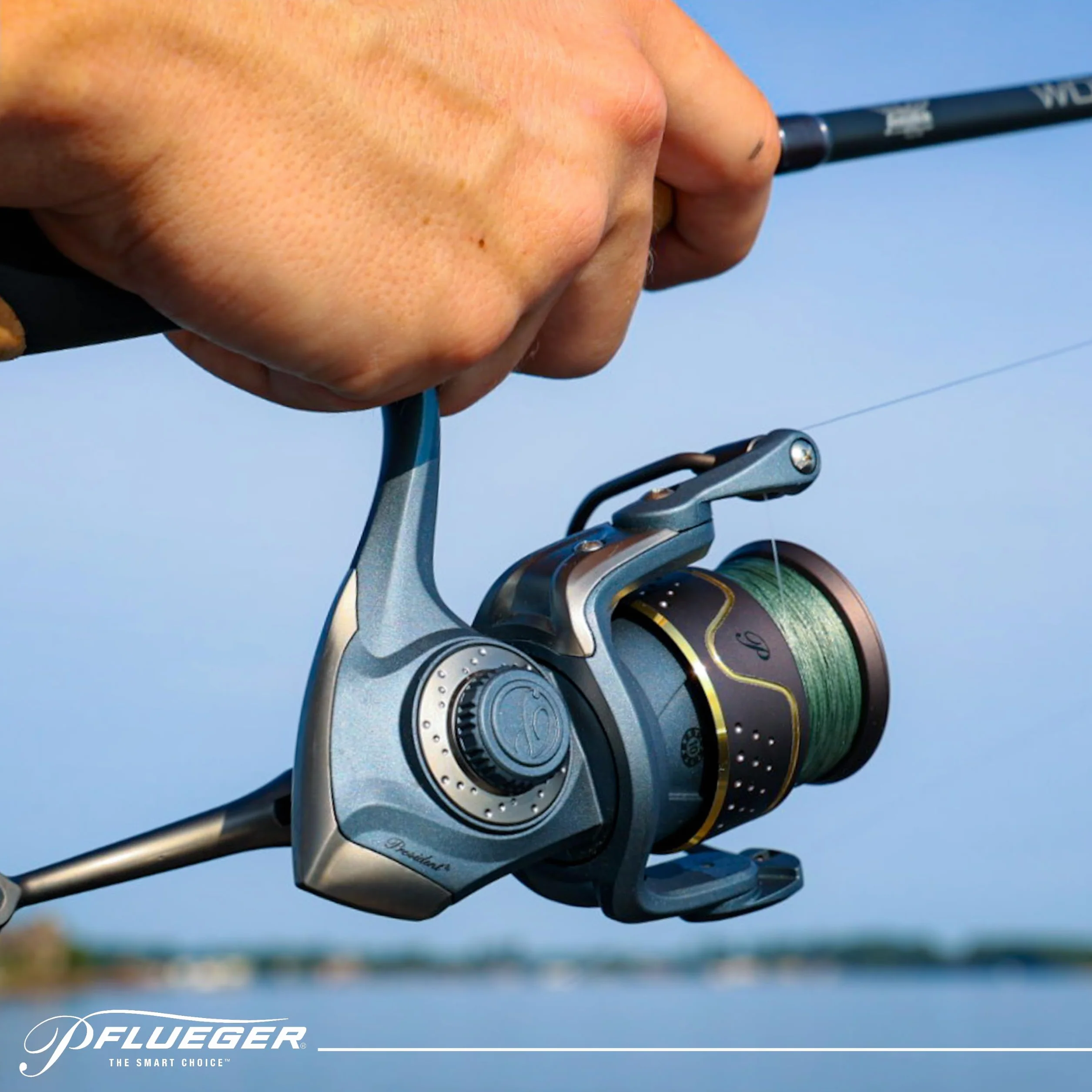 President Spinning Reel and Fishing Rod Combo