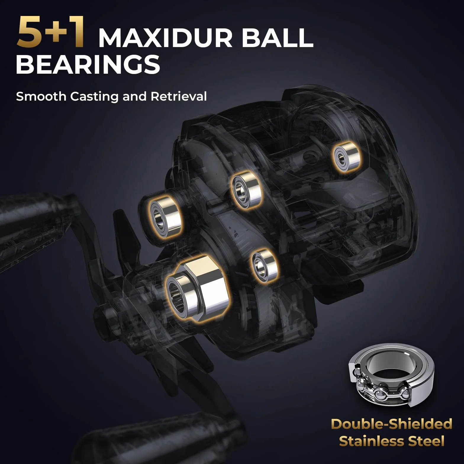 Twin-Tip Fishing Rod and Reel Combo | IM6 Graphite Blank, PTS 2-Piece Design, Aluminum Oxide Guides, Superpolymer Grip & Handles, 5+1 Ball Bearings, Smooth Drag