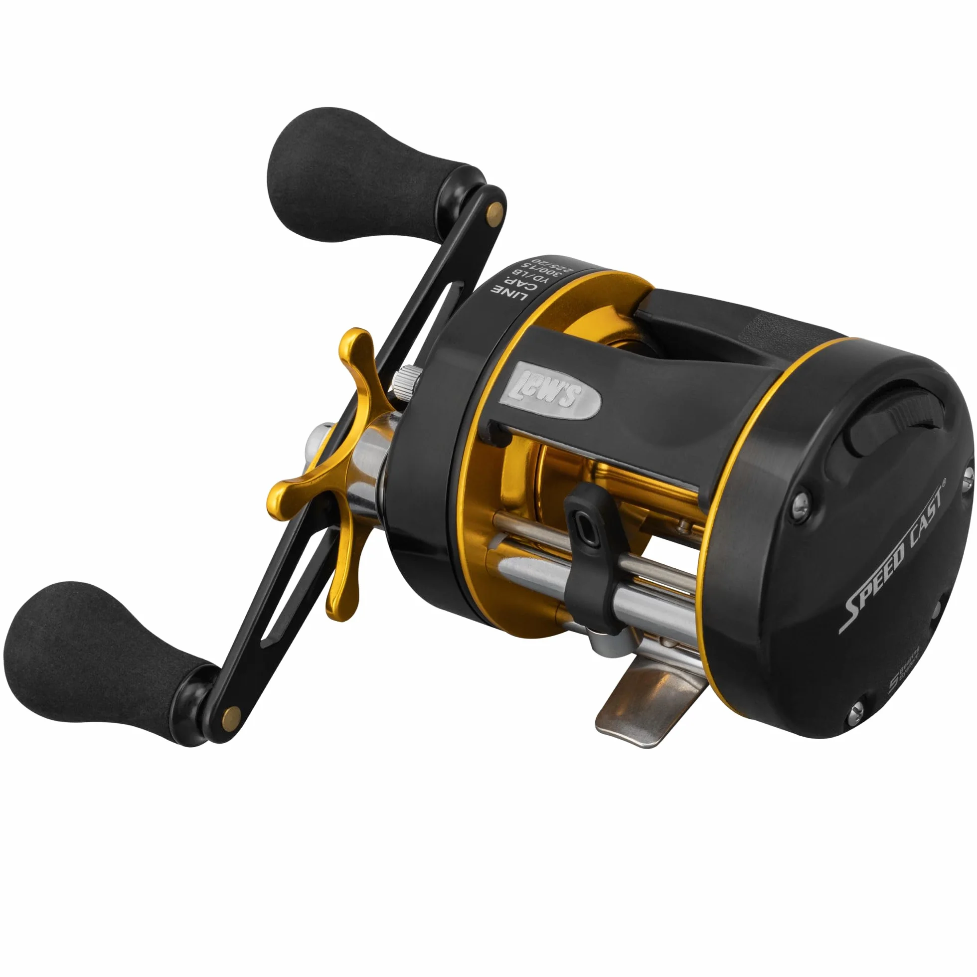 Speed Cast 5.3:1 Right Hand Casting Reel, Black/Gold