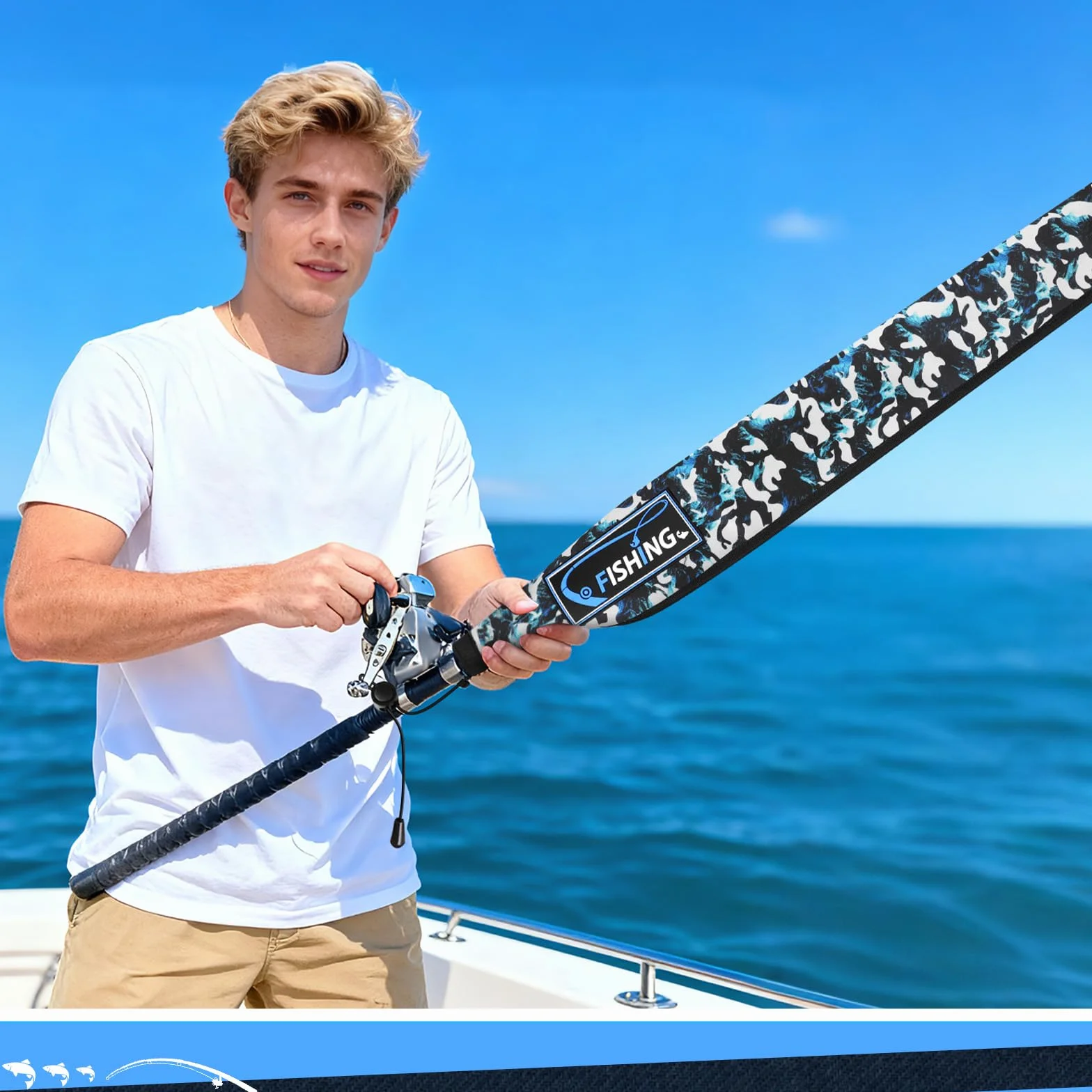 Neoprene Fishing Rod Sleeves, Protective Cover Rod Socks | Fishing Rod Covers for Casting, Spinning, Trolling Pole-with Hanging Loop & Lanyard- Floating, Puncture Resistant, Lightproof