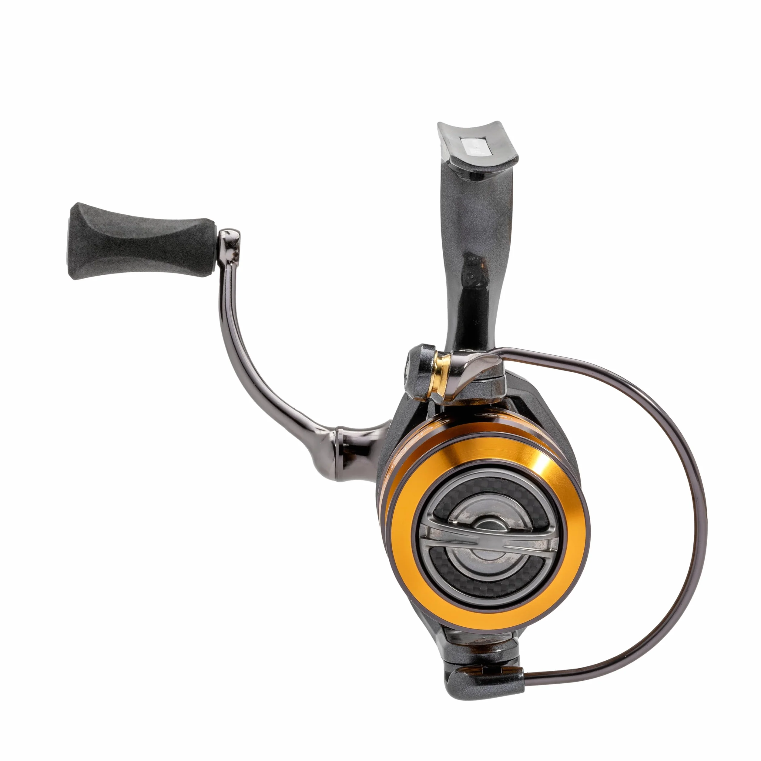 Custom Lite 200 SS Spinning Fishing Reel, Size 200 Reel, 10+1 Bearings, 6.2:1 Gear Ratio, Tanso Tech Frame, Shallow Spool, Aluminum Speed Gears, Hybrid Carbon Drag, Reversible Retrieve, Gray